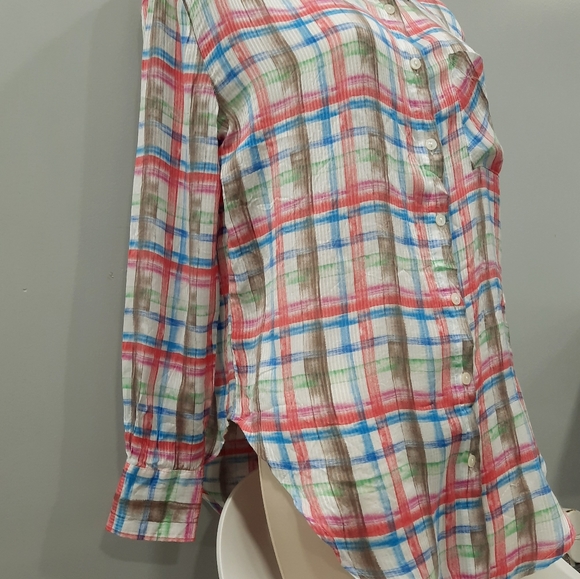 Free People We the Free Tie Front XSmall Long Sleeve Button Down Shirt - Picture 6 of 17